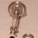 Directoire style candle holder in silver metal
