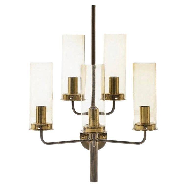 Brass wall light with five lights by Hans-Agne Jakobsson