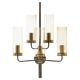 Brass wall light with five lights by Hans-Agne Jakobsson
