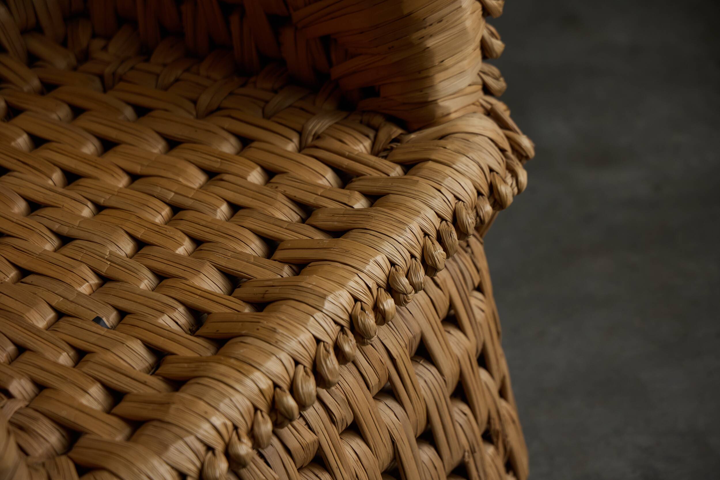 Vernacular Woven Straw Armchair, France, Early 20th Century