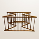 Vintage folding wooden children's playpen, 1950.