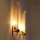 Pair of 24-carat gold flaked glass leaf appliques
