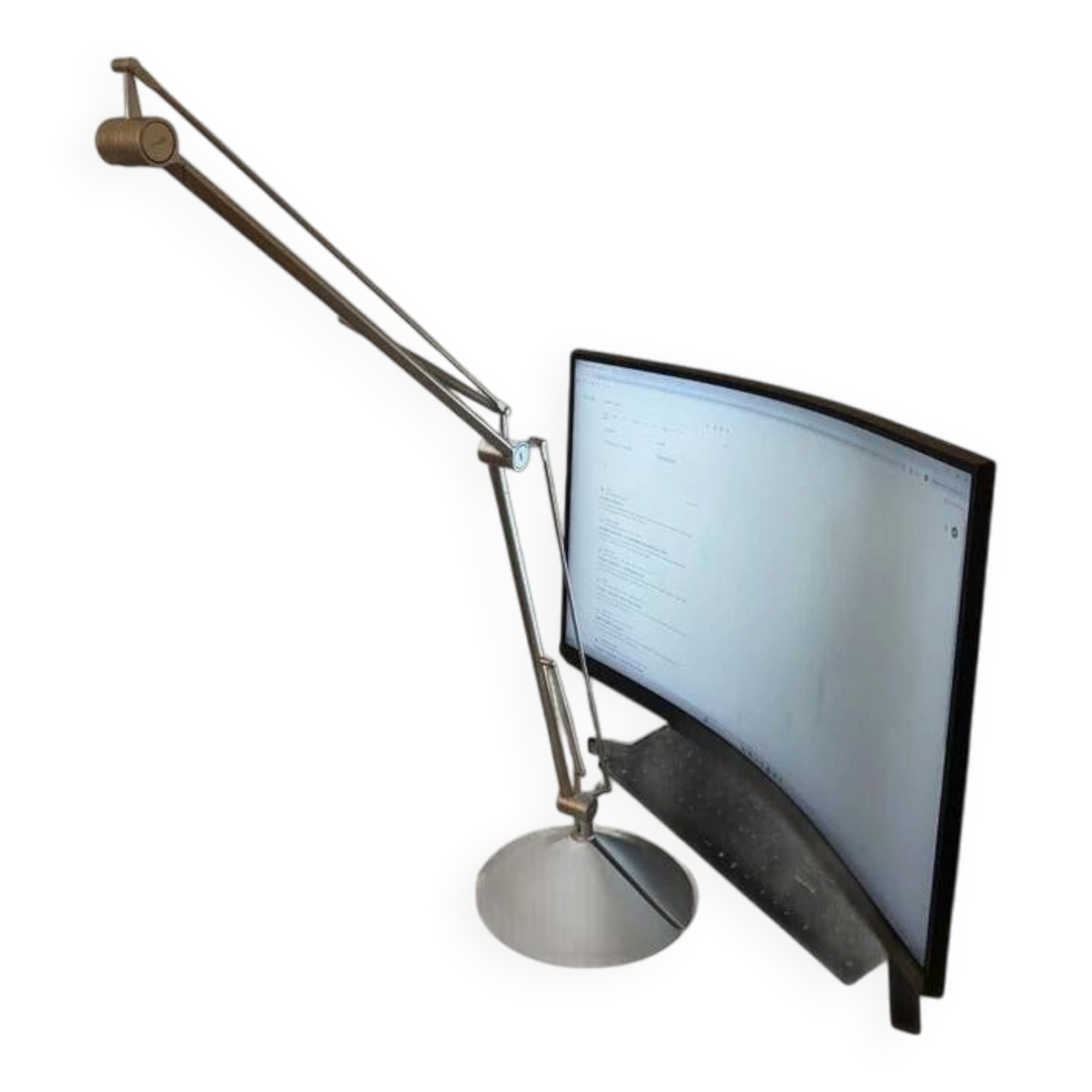 Philippe Starck Archimoon K lamp for Flos 1998 with red collar.