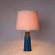 Nils Kähler blue earthenware table lamp, 1960s