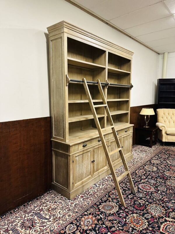 Bibliothèque Country aspect chêne pâle