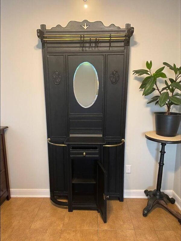 Grand portemanteau vintage sur pied / portemanteau de sol