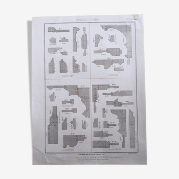 Carpentry board " Profiles Louis XIV - XV - XVI,... "