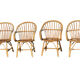Set of 4 rattan armchairs from the 1960s, France.
