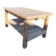 Solid raw oak table/island type "butcher's block" 180x105