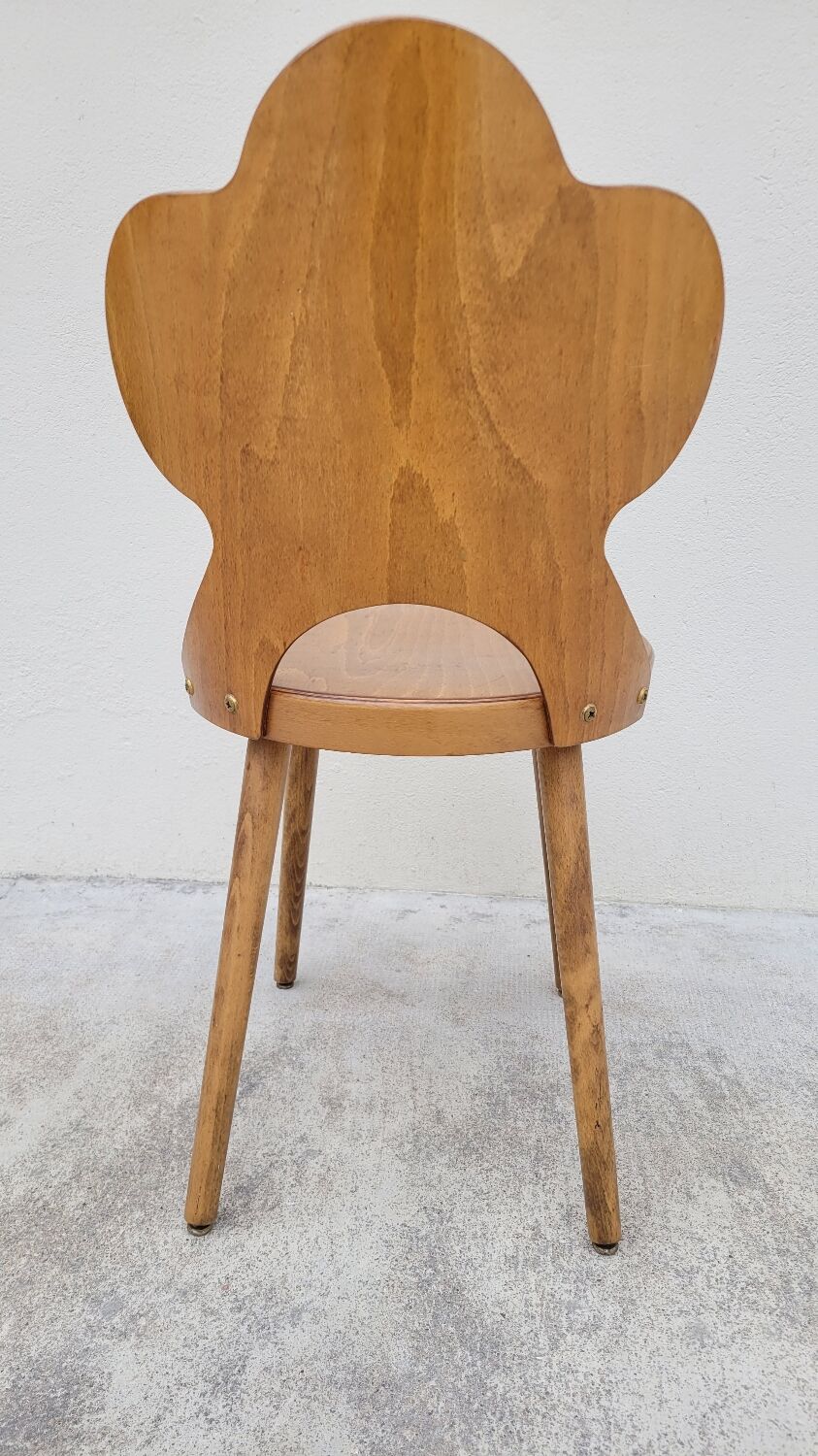 Chaise de bistrot baumann modèle Trèfle 1950