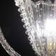 Ercole Barovier Art Deco Chandelier, "Bullicante" Glass Murano, 1940