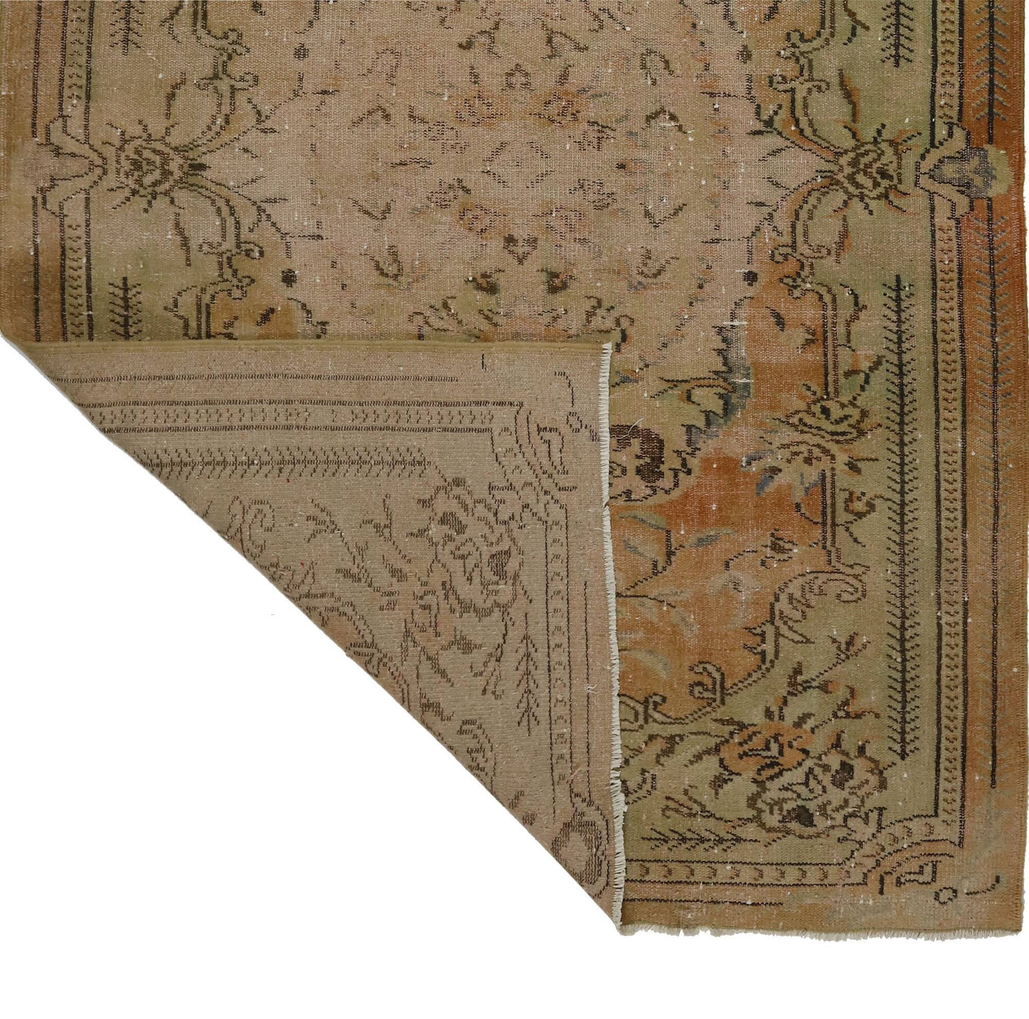 Turkish Anatolian Handmade Vintage Rug 256 cm x 161 cm