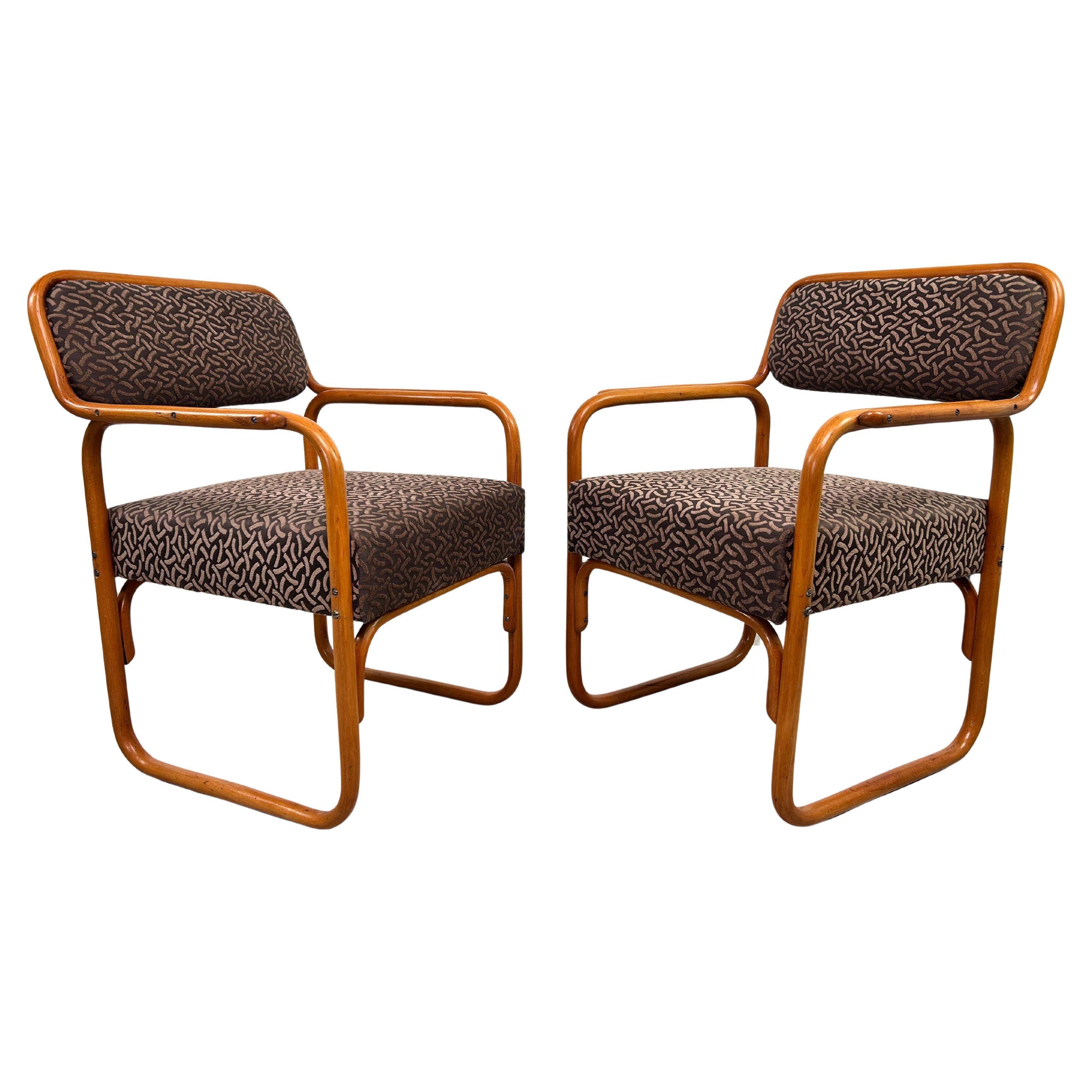 Very rare Art Deco Thonet A 60F armchairs.