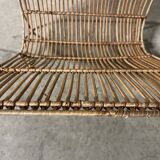 Rattan magazine rack from the 60s