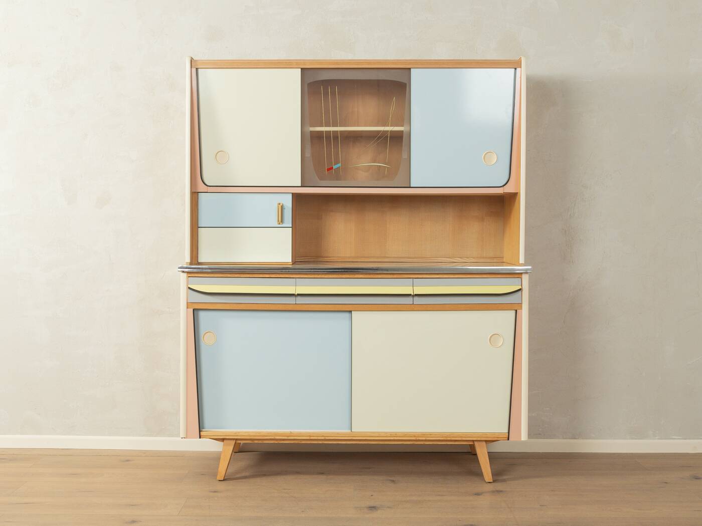 Charmant meuble de cuisine deux pièces des années 1950