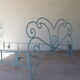 Volute wrought iron bed