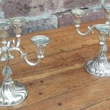 Paire de chandeliers 5 branches (estampillés Quist)