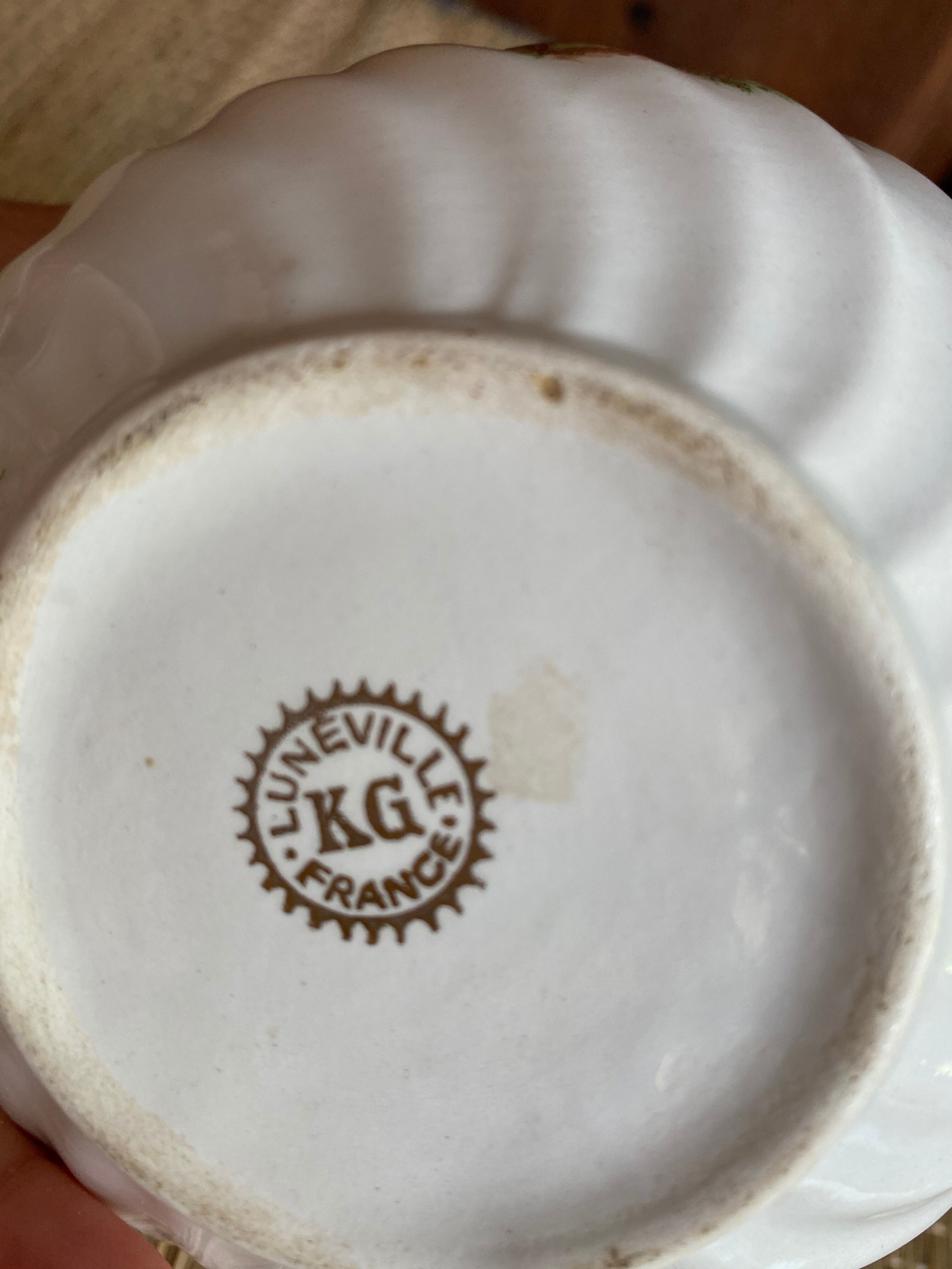 French earthenware sugar from Luneville romantic décor