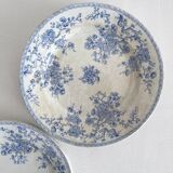 8 flat ironstone plates “Fleurette” Gien