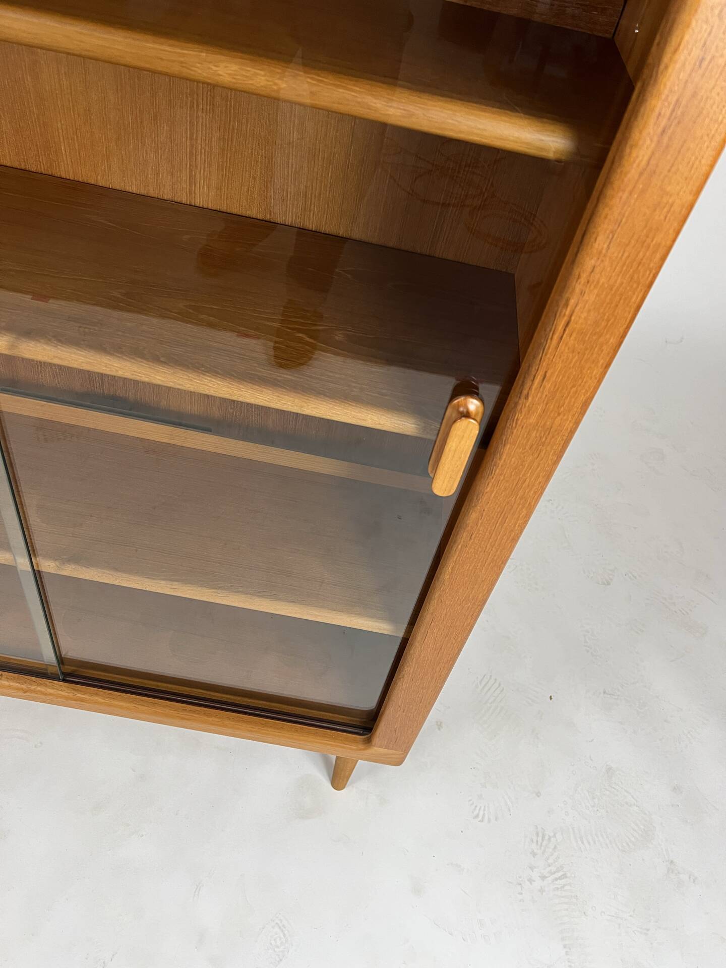 Danish teak display cabinet highboard shelf Silkeborg 70s vintage design