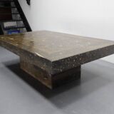 Brutalist salontafl Laauser Fossiel natuursteen