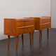 Pair of Danish vintage teak nightstands with 2 drawers, 1960s