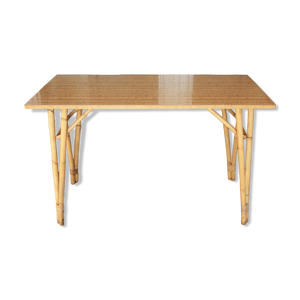 Table, bureau  en rotin
