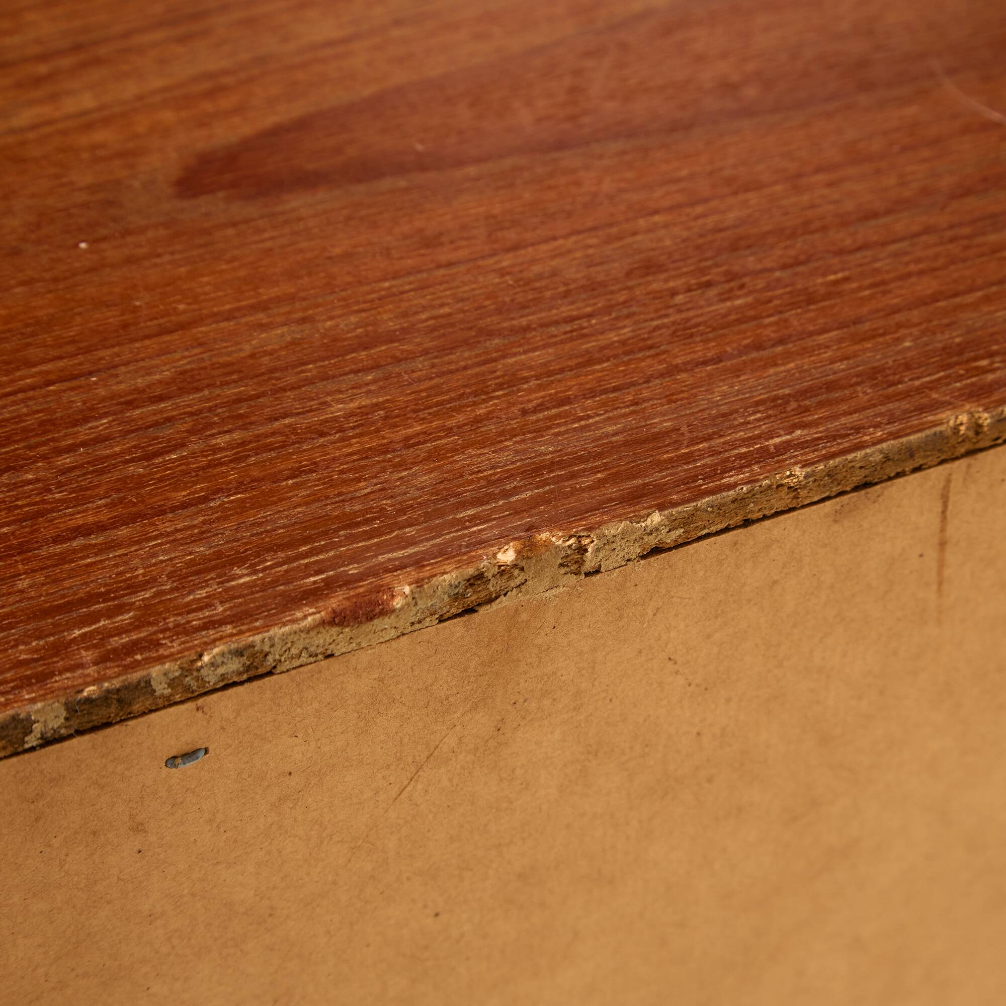 Teak dresser with six drawers