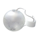 Frosted glass suspension globe with floral patterns in Art Deco style.