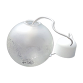 Suspension globe en verre dépoli motifs floraux de style Art déco