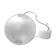 Frosted glass suspension globe with floral patterns in Art Deco style.