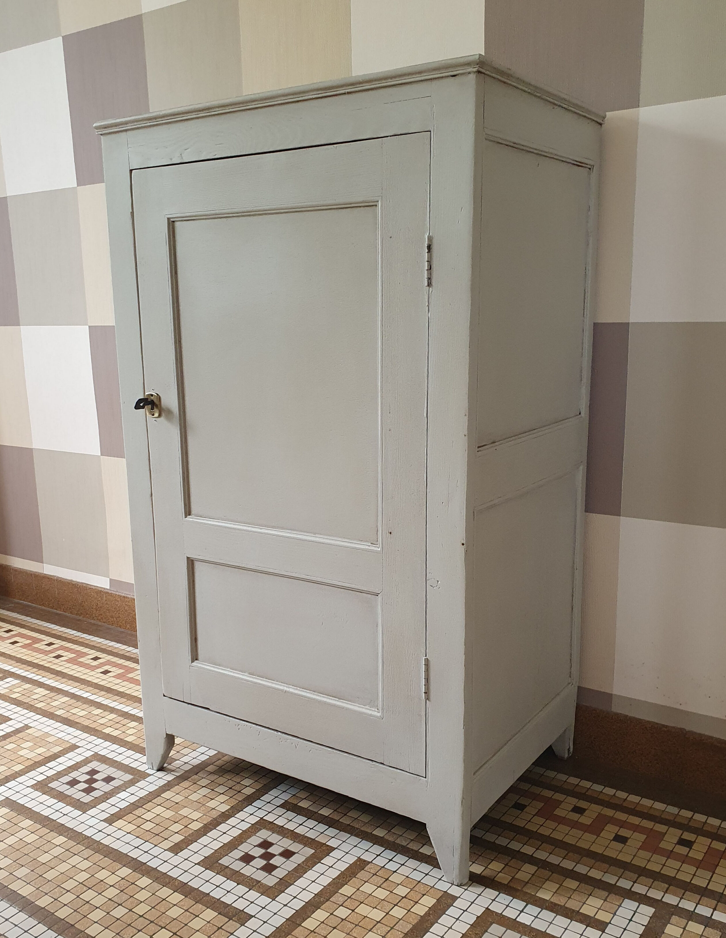 Painted wooden storage cabinet