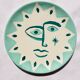 Set of 6 matching plates to hand-painted enamelled ceramic dinner