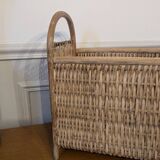 Wicker and rattan magazine rack