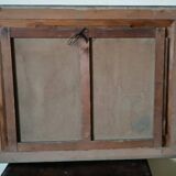 Oil painting on canvas Edmond Van Coppenolle (1846-1914) Landscape with chickens