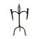 Brutalist candlestick in struck steel 1980