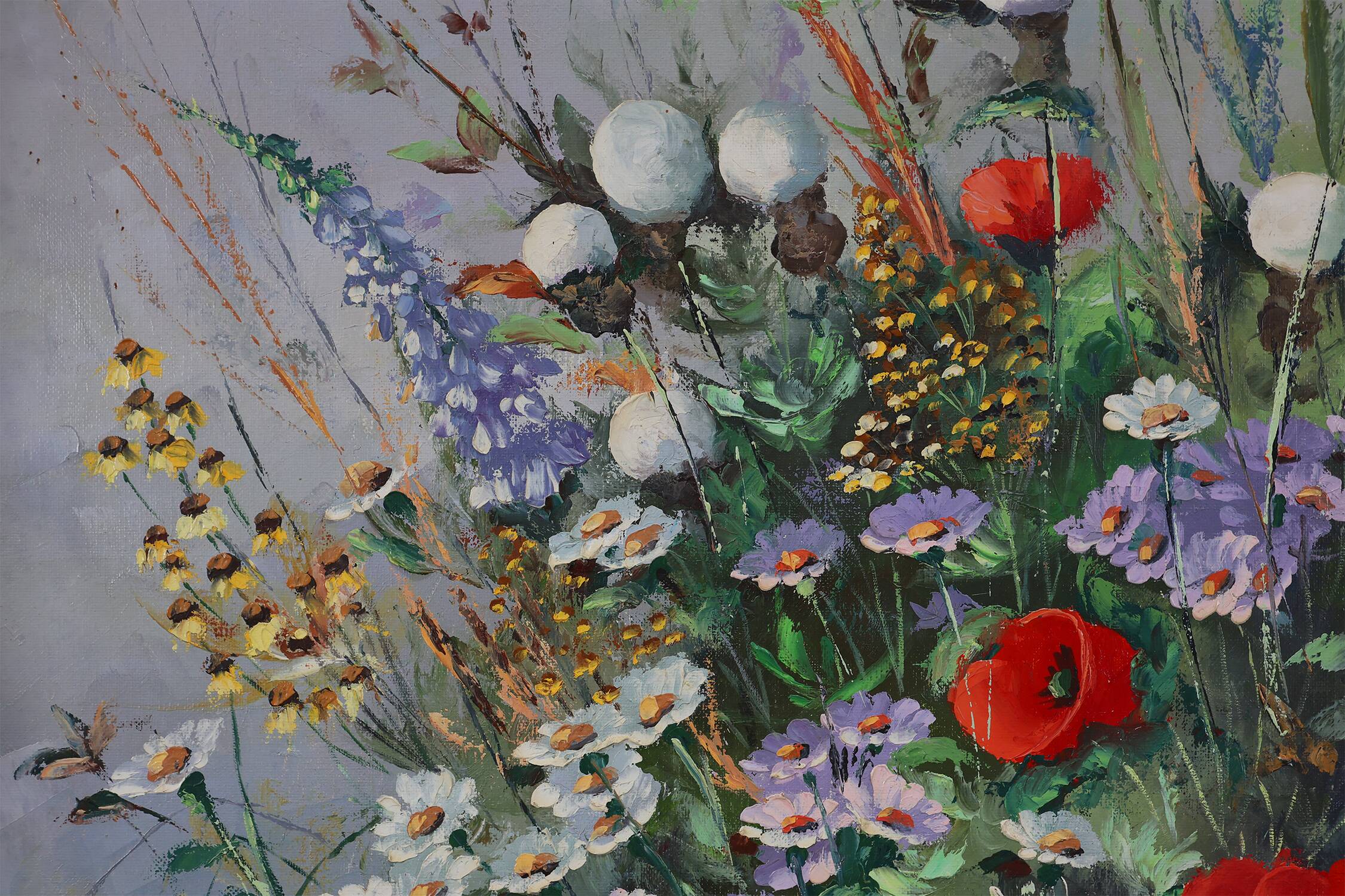 20th Century Baroque Still Life with Flowers by Roger Remmerie, Belgium