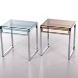 Tables d'appoint vintage en plexiglas Marc Berthier - Set de 2, 1960