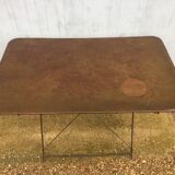 Folding iron garden table