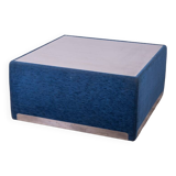 Vintage coffee table from the 70s, blue fabric, tasty designs