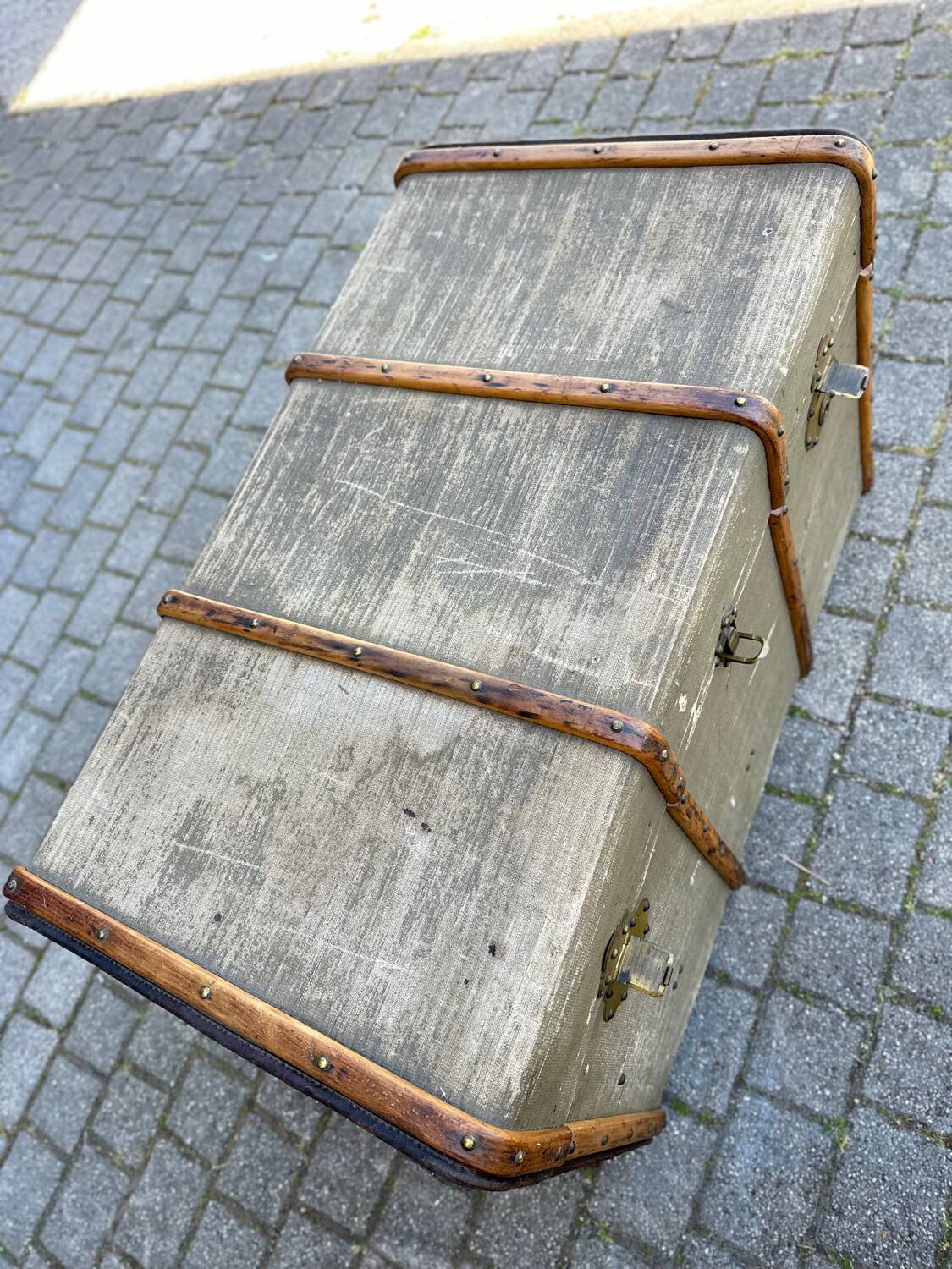 Antique travel trunk