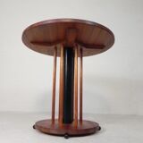 Vintage teak table with 6 narrow and 1 wide style, 1980s.