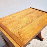 Old school desk renovated in solid oak
