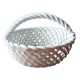 Small white twisted ceramic basket