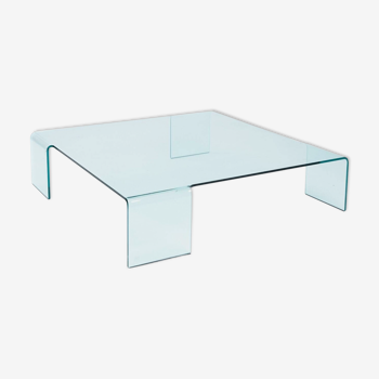 table basse en verre fiam carrée