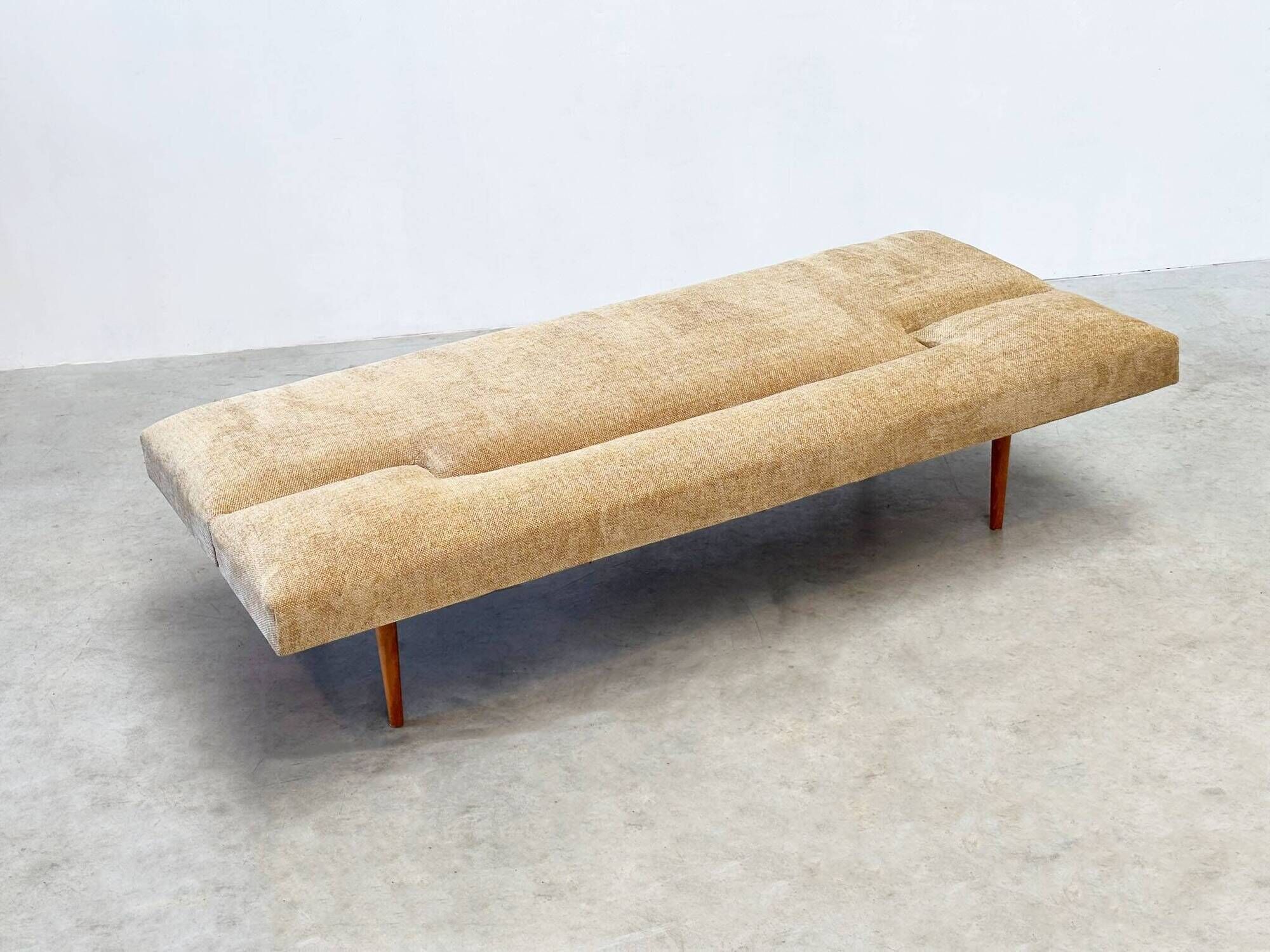 1970's German wooden sofa / daybed