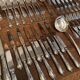 Silver-plated metal cutlery in Louis XV style