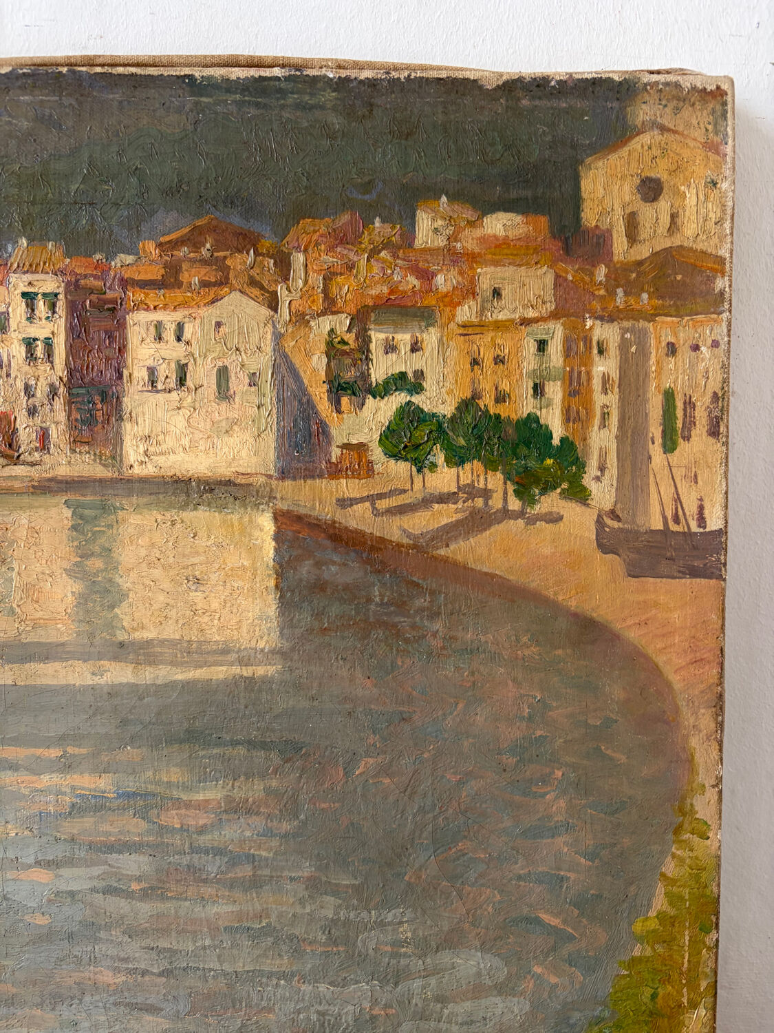 Bay of Cadaqués, oil on canvas signed Laurent Auberge de Gracias (1865-1920)