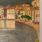 Bay of Cadaqués, oil on canvas signed Laurent Auberge de Gracias (1865-1920)
