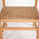 Pair of wooden and rope armchairs
